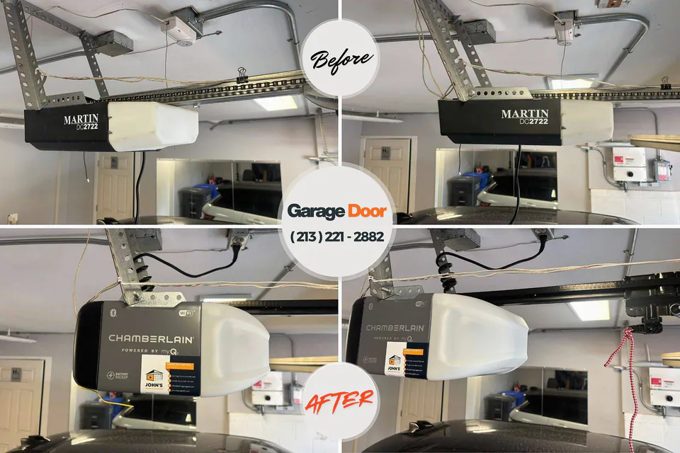 Before and after: garage door repair Southfield, MI